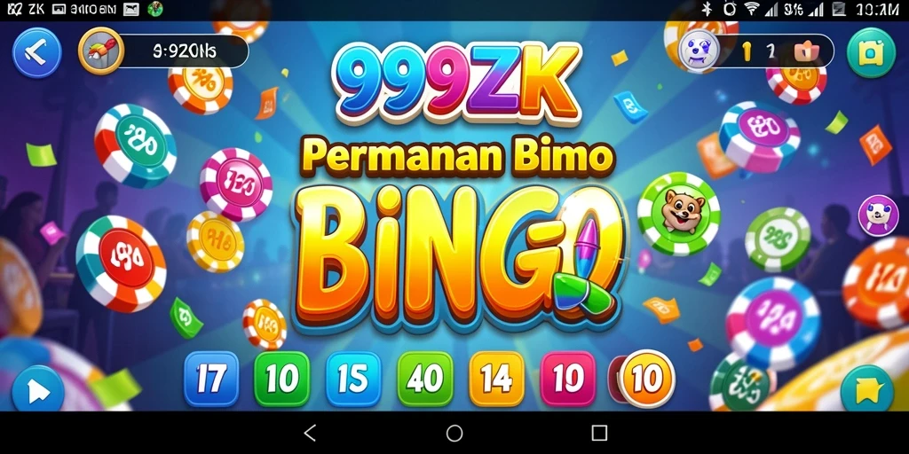 Tampilan menarik dari gameplay Bingo di 999ZK.