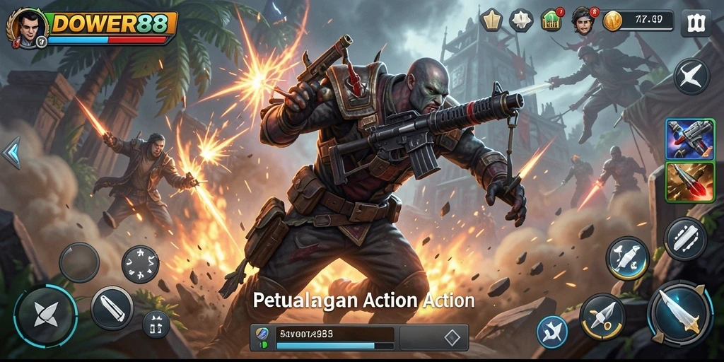 Tampilan gameplay DOWER88 yang penuh aksi dan menegangkan.