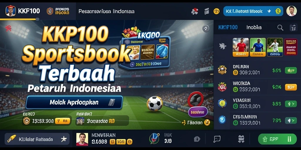 Screenshot KPK100 menampilkan antarmuka menarik untuk taruhan olahraga.