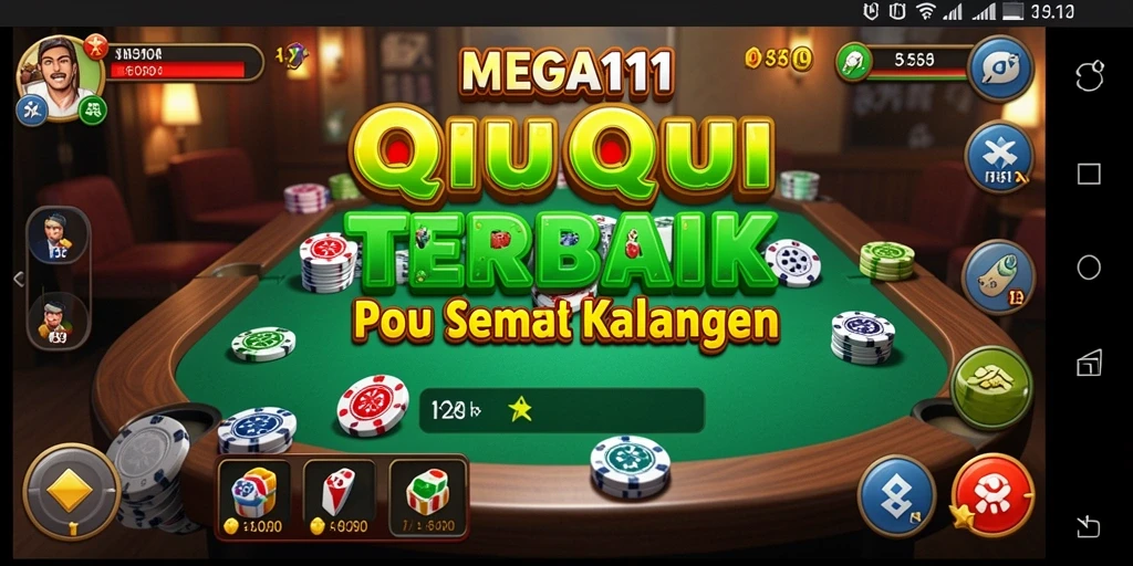 Tampilan gameplay QiuQiu yang mendebarkan di MEGA111.