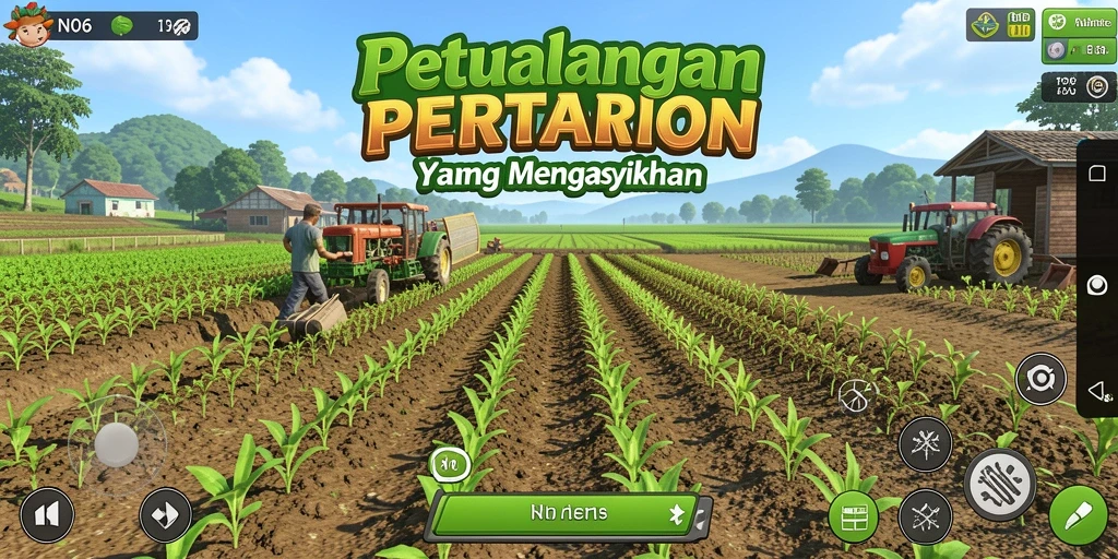 Tampilan seru game Farming N06 dengan ladang yang indah.