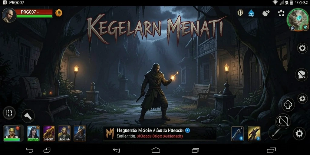 Screenshot menunjukkan momen menyeramkan dalam PRG007 saat menjelajahi ruang gelap.