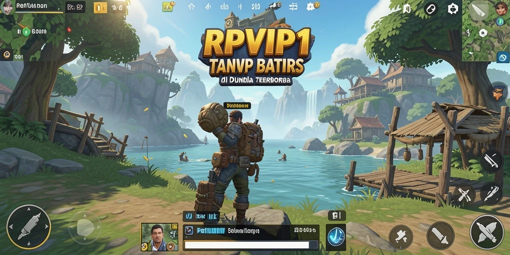 Screenshot gameplay RPVIP1 menampilkan petualangan seru di dunia terbuka.