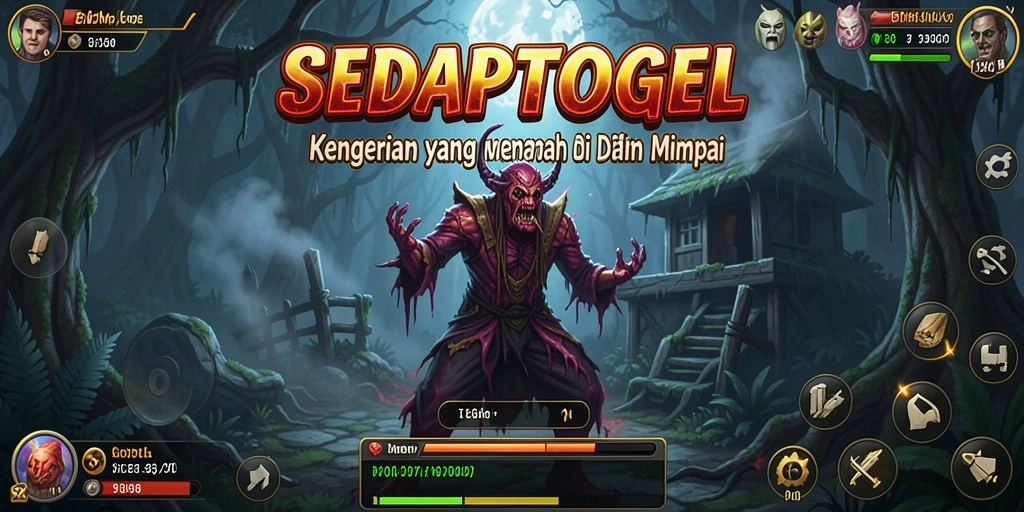 Screenshot SEDAPTOGEL menampilkan suasana mencekam yang penuh ketegangan.