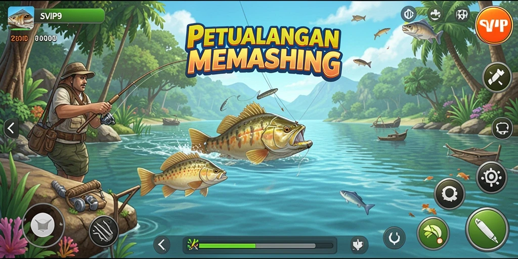 Tangkapan ikan spektakuler dalam gameplay SVIP9.