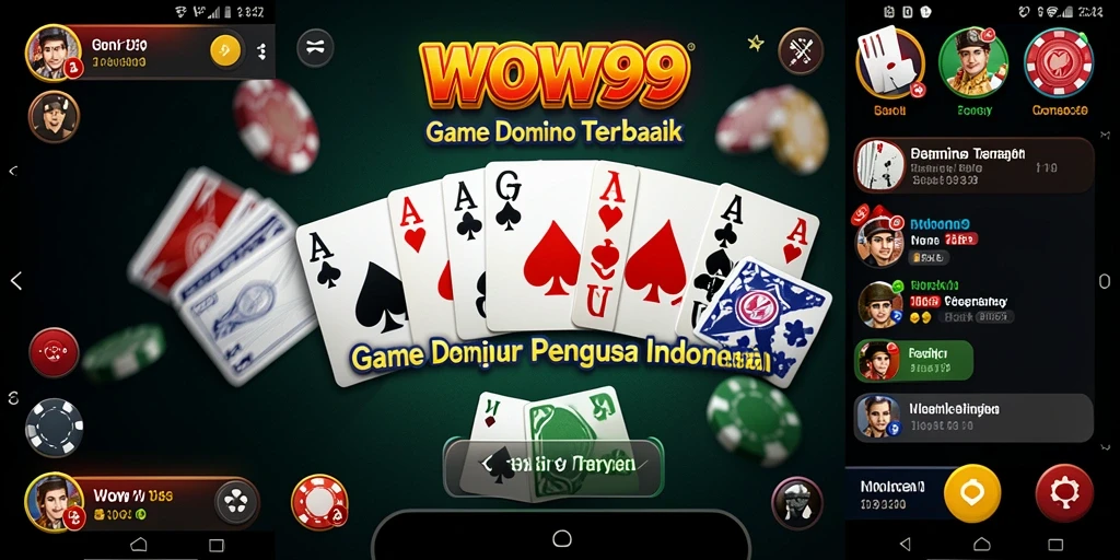 Tampilan seru gameplay Domino di WOW99 dengan pemain aktif.