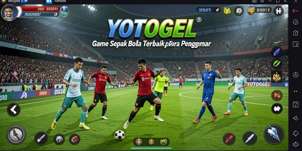 Screenshot gameplay <strong>YOTOGEL</strong> menampilkan aksi seru di lapangan sepak bola.